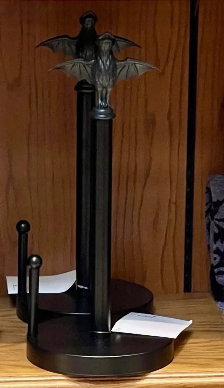 Disney Haunted Mansion Bat Paper Towel Holder Gothic Kitchen Decor 16